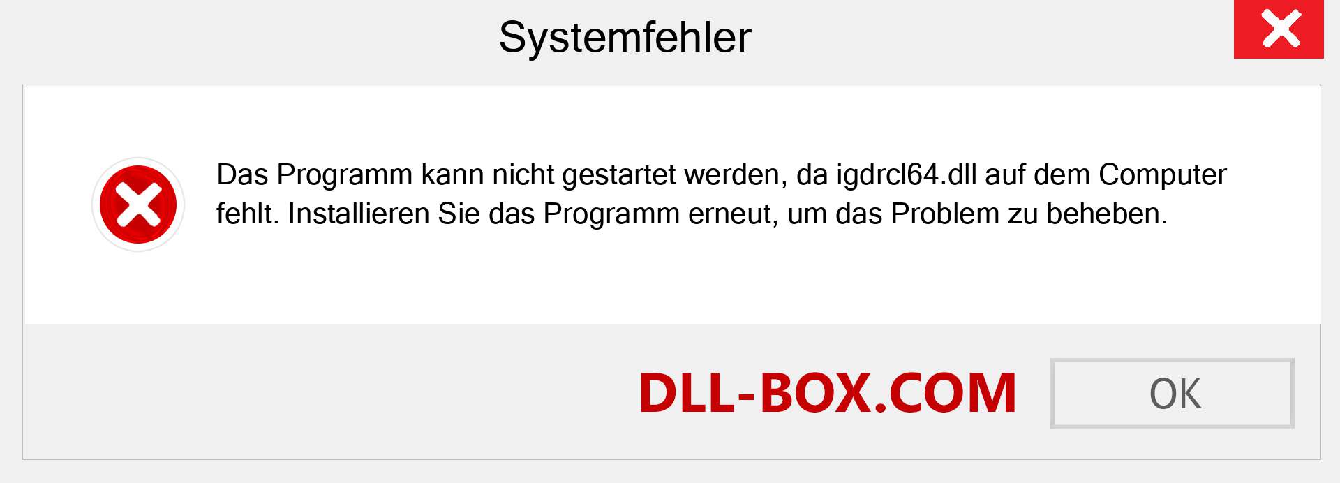 igdrcl64.dll-Datei fehlt?. Download für Windows 7, 8, 10 - Fix igdrcl64 dll Missing Error unter Windows, Fotos, Bildern