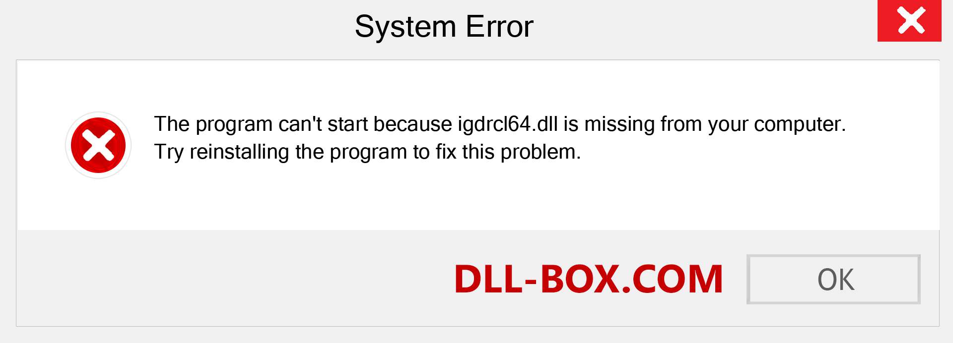  igdrcl64.dll file is missing?. Download for Windows 7, 8, 10 - Fix  igdrcl64 dll Missing Error on Windows, photos, images